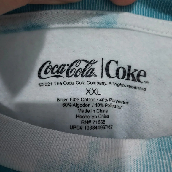 Coca-Cola Tie-Dye Graphic Long Sleeve Sweatshirt in Size XXL - Picture 2 of 10